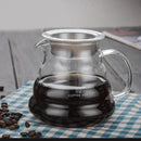 Modern glass coffee pot with stainless steel lid for kitchen dining by Decorbites