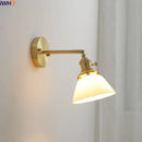 GobekUsa Glass Copper LED Wall Lights Modern Style for Indoor Bedroom Living Room