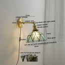 GobekUsa Glass Copper LED Wall Lights Modern Style for Indoor Bedroom Living Room