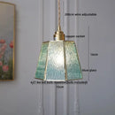 GobekUsa Glass Copper Pendant Light Modern LED Hanging Light for Home Decor