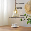 GobekUsa Glass Copper Pendant Light Modern LED Hanging Light for Home Decor