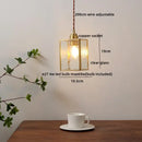 GobekUsa Glass Copper Pendant Light Modern LED Hanging Light for Home Decor
