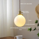 GobekUsa Glass Copper Pendant Light Modern LED Hanging Light for Home Decor