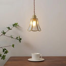 GobekUsa Glass Copper Pendant Light Modern LED Hanging Light for Home Decor
