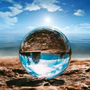 Modern glass crystal ball photography prop living room decor by Decorbites
