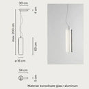 GobekUsa Glass Cylinder Chandelier: Sleek Indoor Lighting for Living Room & Dining Room