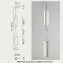 GobekUsa Glass Cylinder Chandelier: Sleek Indoor Lighting for Living Room & Dining Room