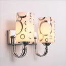GobekUsa Modern Glass Cylinder Wall Sconce 1/2-Lights - Chrome Finish Bedside Lamp
