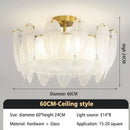GobekUsa Glass Feather Chandelier: Luxury Art Decor for Living Dining Room