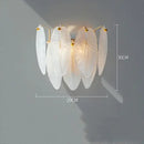 GobekUsa Glass Feather Chandelier: Luxury Art Decor for Living Dining Room