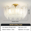 GobekUsa Glass Feather Chandelier: Luxury Art Decor for Living Dining Room