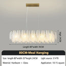 GobekUsa Glass Feather Chandelier: Luxury Art Decor for Living Dining Room