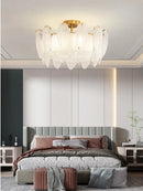 GobekUsa Glass Feather Chandelier: Luxury Art Decor for Living Dining Room