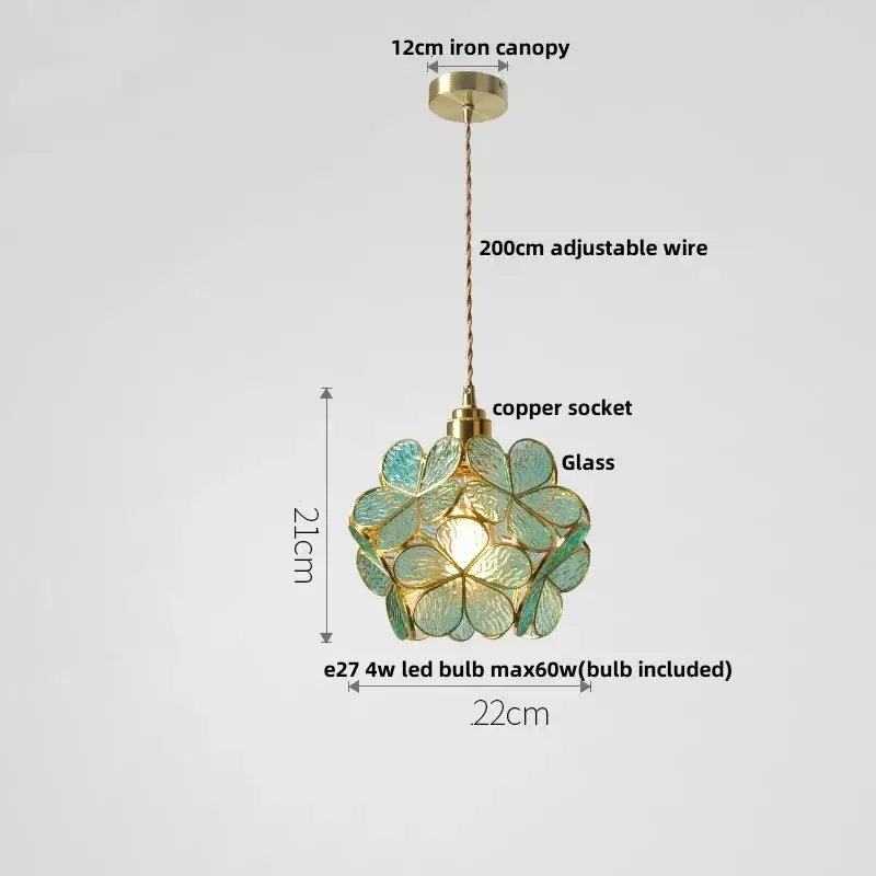 GobekUsa Glass Flower LED Pendant Light Fixture for Modern Luxury Home Decor, photo 20 of 29