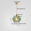 GobekUsa Glass Flower LED Pendant Light Fixture for Modern Luxury Home Decor