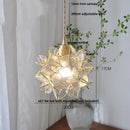 GobekUsa Glass Flower LED Pendant Light Fixture for Modern Luxury Home Decor