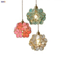 GobekUsa Glass Flower LED Pendant Light Fixture for Modern Luxury Home Decor