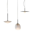 GobekUsa Glass Flying Saucer Chandelier - LED Hardware Pendant Lighting for Living Room