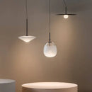 GobekUsa Glass Flying Saucer Chandelier - LED Hardware Pendant Lighting for Living Room