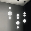 Modern Glass Globe 3-Light Pendant Chandelier