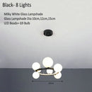 GobekUsa Glass Chandelier Lamp Kitchen Island Hanging Light Black Gold Silver G9 LED