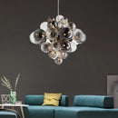 GobekUsa Glass Globe LED Chandelier: Nordic Luxury Metal Pendant Lighting for Living Room
