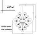 GobekUsa Glass Globe LED Chandelier: Nordic Luxury Metal Pendant Lighting for Living Room