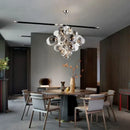 GobekUsa Glass Globe LED Chandelier: Nordic Luxury Metal Pendant Lighting for Living Room