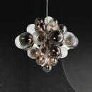 GobekUsa Glass Globe LED Chandelier: Nordic Luxury Metal Pendant Lighting for Living Room