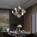 GobekUsa Glass Globe LED Chandelier: Nordic Luxury Metal Pendant Lighting for Living Room