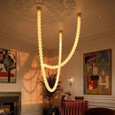 GobekUsa Glass Gold Pendant Light for Living Room Luxury Bubble Necklace