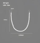 GobekUsa Glass Gold Pendant Light for Living Room Luxury Bubble Necklace