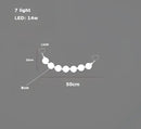 GobekUsa Glass Gold Pendant Light for Living Room Luxury Bubble Necklace