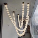 GobekUsa Glass Gold Pendant Light for Living Room Luxury Bubble Necklace