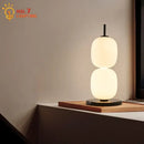 GobekUsa Glass Gourd Table Lamp Marble Base Modern LED Indoor Lighting