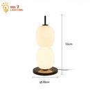 GobekUsa Glass Gourd Table Lamp Marble Base Modern LED Indoor Lighting