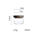 Modern glass hermetic storage jars with dark wood airtight lids kitchen by Decorbites