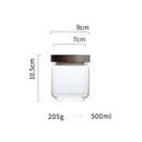 Modern glass hermetic storage jars with dark wood airtight lids kitchen by Decorbites
