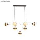 GobekUsa Modern Glass Orb Chandelier with 9-Silver/Gold Finish Heads - Perfect Island Lighting for Restaurants & Hotels