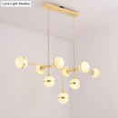 GobekUsa Modern Glass Orb Chandelier with 9-Silver/Gold Finish Heads - Perfect Island Lighting for Restaurants & Hotels