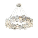 GobekUsa Crystal Magic Ring Dimmable LED Pendant Light for Living Room & Foyer