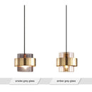 Modern Glass Pendant Light With Brass Finish