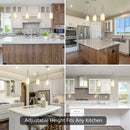 Modern Glass Pendant Light with Chrome Nickel Finish for Kitchen Island