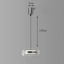 Modern Glass Ring Pendant Light in Iron