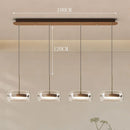 Modern Glass Ring Pendant Light in Iron