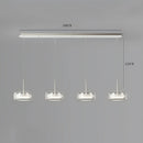 Modern Glass Ring Pendant Light in Iron