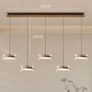 Modern Glass Ring Pendant Light in Iron