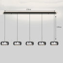 Modern Glass Ring Pendant Light in Iron