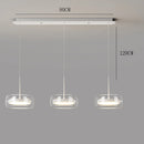 Modern Glass Ring Pendant Light in Iron
