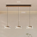 Modern Glass Ring Pendant Light in Iron